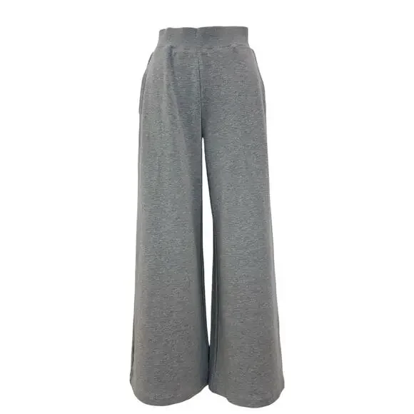 L'Agence Wide Leg Baggy Sweatpants High Rise Heather Gray Size S NWT - Picture 1 of 9